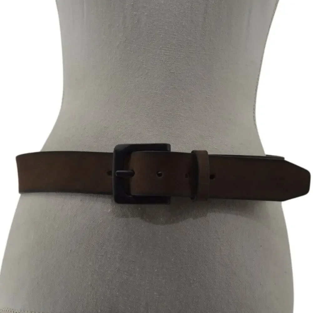 American Bison Brown Leather Belt Durable Mens Classic Sz 32